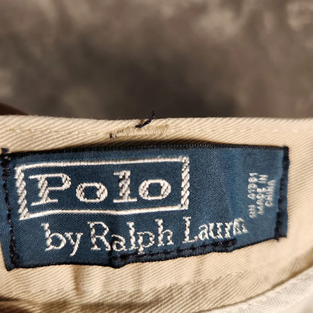 Polo‎ Ralph Lauren Shorts Men's 40 Khaki Chino Classic Fit Pleated
